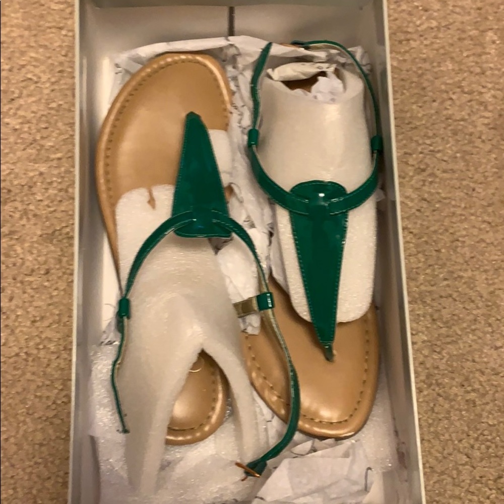 Women’s patent leather sandals